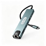 Go Des GD-9230 Type-C Bağlantılı 8in1 USB3.0 + PD + Hdmi 4K Ultra HD + RJ45 + SD/TF Bağlantılı Hub Adaptör