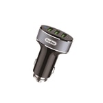 Go Des GD-CC206 3 Usbli Led Işıklı Metal Araç Şarj Başlığı 3.6A