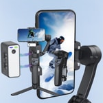 Go Des GD-F11 3 Eksenli El Tipi Yüz Tanıma Takip Özellikli Led Işıklandırma Aparatlı Gimbal Stabilizatör