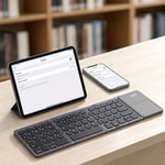 Go Des GD-KB328 Sessiz Tuş Tasarımlı Touch Pad Özellikli Katlanabilir Bluetooth Bağlantılı Kablosuz Klavye