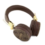Guess Orjinal Lisanslı 4G Metal Logo PU Deri Ayarlanabilir Kulak Üstü Bluetooth Kulaklık