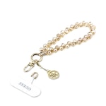 Guess Orjinal Lisanslı 4G Metal Logolu Kristal Taşlı Telefon Bilek Askı Zinciri