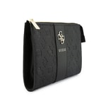 Guess Orjinal Lisanslı Peony ve 4G Desenli Şerit Detaylı Metal Logolu Omuz Askılı El Çantası