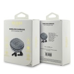Guess Orjinal Lisanslı PU 4G Desenli Klasik Metal Yazı Logolu TWS Kulak İçi Bluetooth Kulaklık