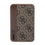 Guess Orjinal Lisanslı PU Deri 4G Desenli Metal Yazı Logolu Powerbank 5000mAh