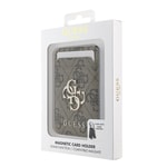 Guess Orjinal Lisanslı PU Deri 4G Desenli Metal Büyük 4G ve Yazı Logolu Standlı Magnetik Kartlık