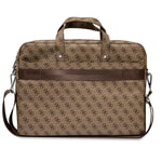 Guess Orjinal Lisanslı Sıcak Damgalı 4G Desenli Üçgen Logolu Omuz Askılı 15-16 inç Laptop Çantası