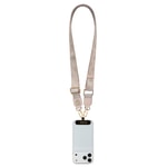 Guess Orjinal Lisanslı Taşlı 4G Metal Logolu Çapraz Vücut Telefon Askı Kayışı 150cm