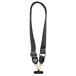 Guess Orjinal Lisanslı Taşlı 4G Metal Logolu Çapraz Vücut Telefon Askı Kayışı 150cm