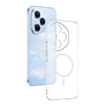 Honor 400 Pro Kamera Korumalı M-Safe Şarj Özellikli Şeffaf Zore London Sert PC Kapak