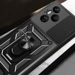 Honor 400 Pro Kılıf Magnetik Standlı Kamera Korumalı Zore Sürgülü Vega Kapak