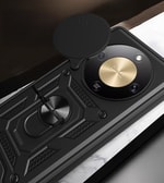 Honor Magic 8 Lite 5G Kılıf Magnetik Standlı Kamera Korumalı Zore Sürgülü Vega Kapak