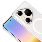 Huawei Pura 90S Pro Kamera Korumalı M-Safe Şarj Özellikli Şeffaf Zore London Sert PC Kapak