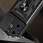 İnfinix Hot 40i Kılıf Magnetik Standlı Kamera Korumalı Zore Sürgülü Vega Kapak