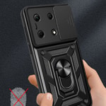 İnfinix Note 30 VIP Kılıf Magnetik Standlı Kamera Korumalı Zore Sürgülü Vega Kapak