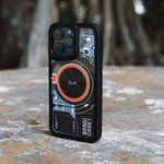 iPhone 15 Pro Kılıf Özelleştirilebilir 3 Fonksiyonlu Bluetooth Bağlantılı Bitmo Lab Bangcase Akıllı M-safe Kapak