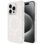 iPhone 15 Pro Kılıf Zore M-safe Şarj Özellikli Simli Şeffaf Arka Yüzey Erdos Silikon Kapak