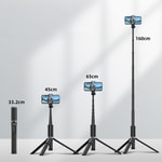 Jmary KT-259 360 Derece Dönebilen Kablosuz Kumandalı Tripod ve Selfie Çubuğu