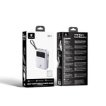 Lenyes C03-A Dijital LED Göstergeli Type-C ve Lightning Kablolu Powerbank 45W 20.000mAh