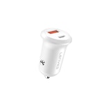 Lenyes CA53 Hızlı Şarj Özellikli Dual Type-C + USB-A Portlu Mini Araç Şarj Aleti 30W