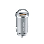 Lenyes CA60 Hızlı Şarj Özellikli Dual Type-C + USB-A Portlu Mini Araç Şarj Aleti PD 45W