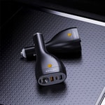 Lenyes CA70 Type-C + Dual USB-A Portlu Hızlı Şarj Özellikli Çok Fonksiyonlu Araç Şarj Aleti 20W