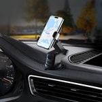 Lenyes CR195 Sarsıntı Önleyici 360° Derece Dönebilen Teleskopik Vantuzlu Tasarım Araç Telefon Tutucu