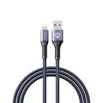 Lenyes LC510 USB-A to Lightning 2.4A Örgü Tasarımlı Hızlı Şarj Özellikli Data ve Şarj Kablosu 1M