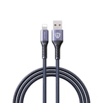 Lenyes LC510 USB-A to Lightning 2.4A Örgü Tasarımlı Hızlı Şarj Özellikli Data ve Şarj Kablosu 1M