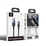 Lenyes LC514 USB-A to Lightning Hızlı Şarj Özellikli Örgülü Data ve Şarj Kablosu 15W 1M