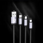 Lenyes LC537 USB-A to Type-C Örgü Tasarımlı Hızlı Şarj Özellikli Data ve Şarj Kablosu 10W 1M