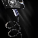 Lenyes LC537 USB-A to Type-C Örgü Tasarımlı Hızlı Şarj Özellikli Data ve Şarj Kablosu 10W 1M