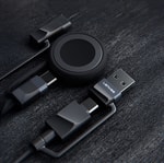 Lenyes LC541 USB-A + Type-C to Lightning – Type-C – Akıllı Saat Şarj Kablosu 60W 1M