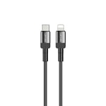 Lenyes LC546 Type-C to Lightning Örgü Tasarımlı Hızlı Şarj Özellikli Data ve Şarj Kablosu 27W 1M