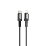 Lenyes LC546 Type-C to Lightning Örgü Tasarımlı Hızlı Şarj Özellikli Data ve Şarj Kablosu 27W 1M