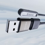 Lenyes LC569 2in1 USB-A - Type-C + Type-C Standlı Data ve Şarj Kablosu 240W 1.2M
