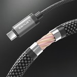 Lenyes LC571 OLED Dijital Ekranlı Type-C to Type-C Data ve Şarj Kablosu 240W 1.2M