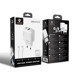 Lenyes LCH93-TC-TC Type-C to Type-C GaN Teknolojili PD ve USB Hızlı Şarj Özellikli Şarj Seti 30W