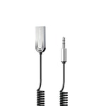 Lenyes LR208 Spiral Kablo Tasarımlı Dahili Mikrofonlu Kablosuz Ses Alıcı AUX Bluetooth v5.3 Adaptör