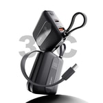 Lenyes P562L Dijital LED Göstergeli Type-C ve Lightning Kablolu Powerbank 22.5W 10000mAh