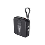 Lenyes P562L Dijital LED Göstergeli Type-C ve Lightning Kablolu Powerbank 22.5W 10000mAh