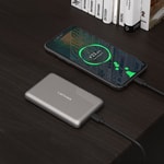 Lenyes PW0015D Ultra İnce Dijital LED Göstergeli Wireless Powerbank 15W 5000mAh