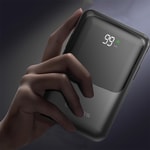 Lenyes PW223D Dijital LED Göstergeli Kablosuz Şarj Özellikli Type-C ve Lightning Kablolu Powerbank 22.5W 20.000mAh