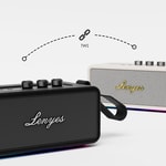 Lenyes S876 Supreme Serisi RGB Işıklı Taşınabilir Su Geçirmez TWS Bluetooth Hoparlör v5.3 45W