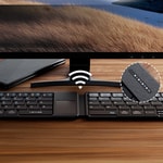 Lenyes WK109 Sessiz Tuş Tasarımlı Touch Pad Özellikli Katlanabilir Bluetooth Bağlantılı Kablosuz Klavye