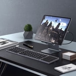 Lenyes WK110 Sessiz Tuş Tasarımlı Num Touch Pad Özellikli Katlanabilir Bluetooth Bağlantılı Kablosuz Klavye