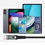 Micflip A08 Dijital LED Ekranlı Type-C to Type-C PD Data ve Şarj Kablosu 140W 1M