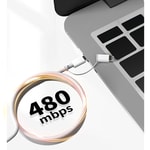 Micflip A22 2in1 PD Type-C to Type-C + Lightning MFI Sertifikalı Data ve Şarj Kablosu 240W 1M