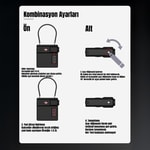 Micflip P25 TSA Kilit ve Find My Takip Özellikli Valiz Seyehat Kiliti