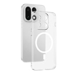 One Plus 15 5G Kamera Korumalı M-Safe Şarj Özellikli Şeffaf Zore London Sert PC Kapak